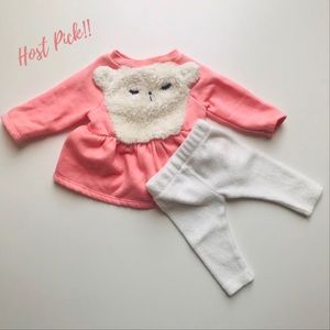 NB Cat and Jack Newborn Girl Sweater Set